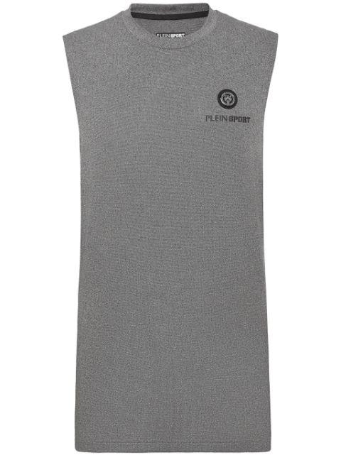 logo-plaque tank top by PLEIN SPORT