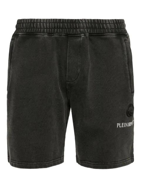 logo-print cold-dye shorts by PLEIN SPORT