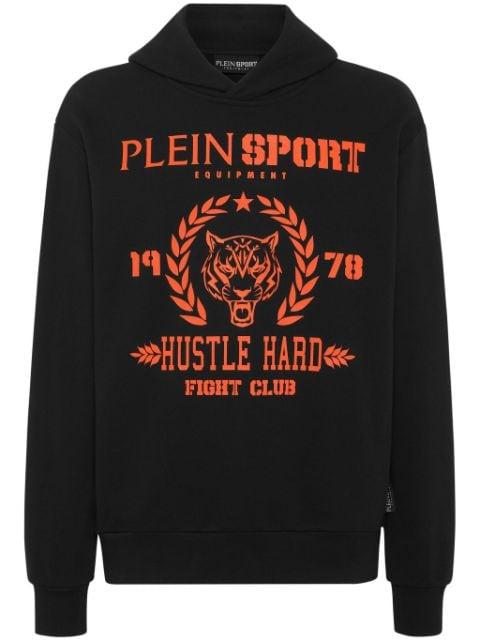 logo-print cotton-blend hoodie by PLEIN SPORT