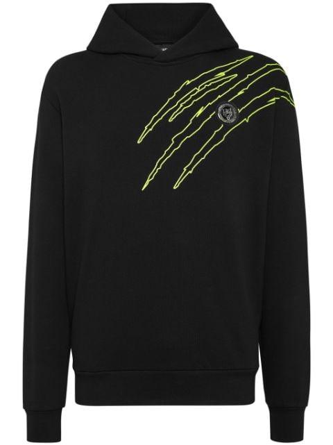 logo-print cotton-blend hoodie by PLEIN SPORT