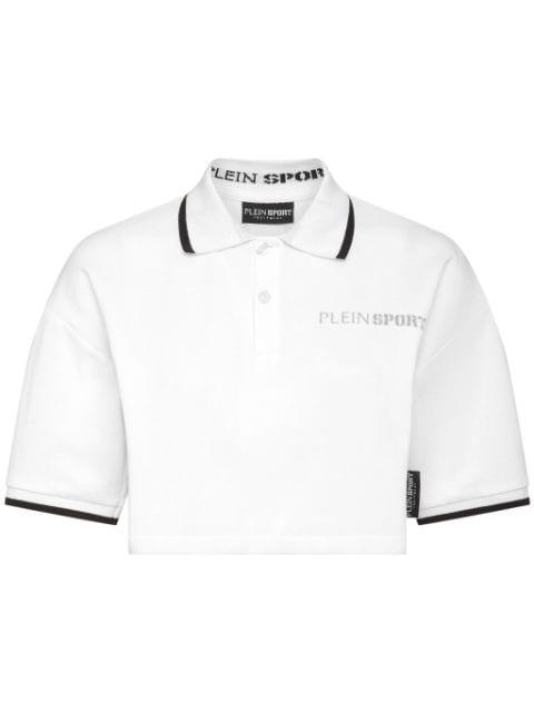 logo-print cotton polo shirt by PLEIN SPORT