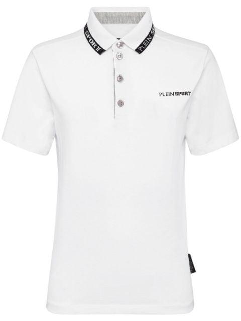 logo-print cotton polo shirt by PLEIN SPORT