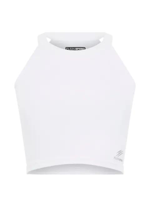 logo-print crop top by PLEIN SPORT