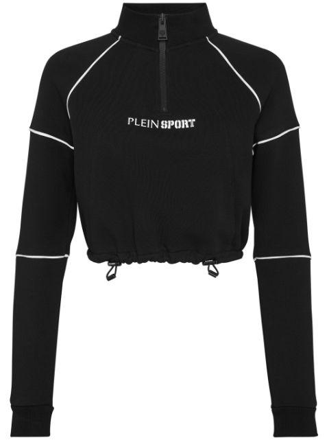 logo-print cropped sweatshirt by PLEIN SPORT