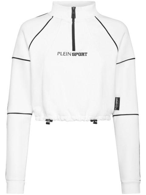 logo-print cropped sweatshirt by PLEIN SPORT
