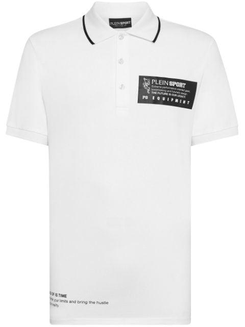 logo-print piqué polo shirt by PLEIN SPORT