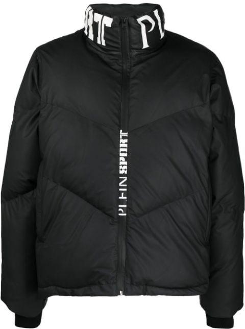 logo-print puffer jacket by PLEIN SPORT