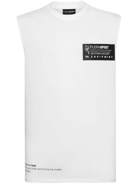 logo-print sleeveless T-shirt by PLEIN SPORT