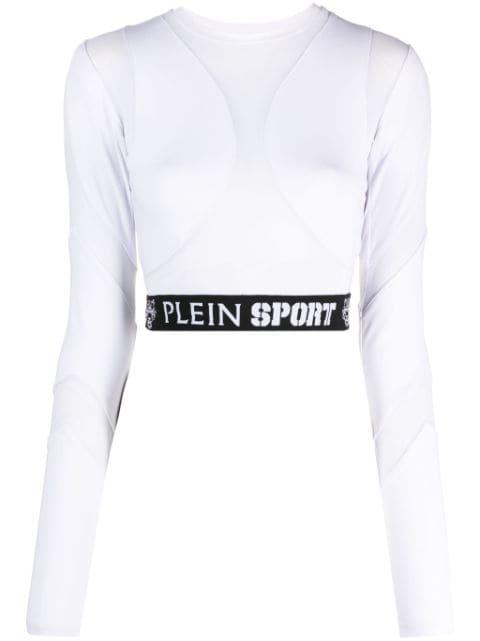 logo-print stretch-design top by PLEIN SPORT