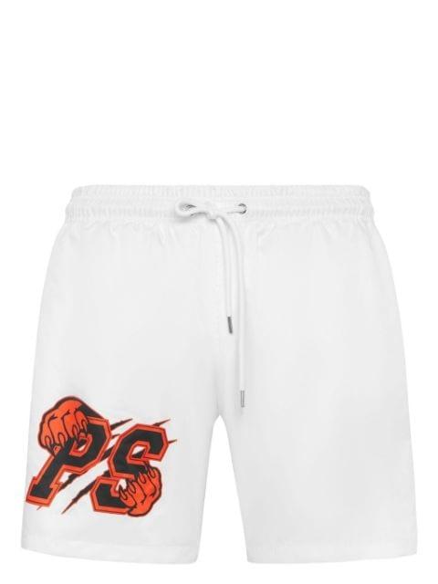 logo-print swim shorts by PLEIN SPORT