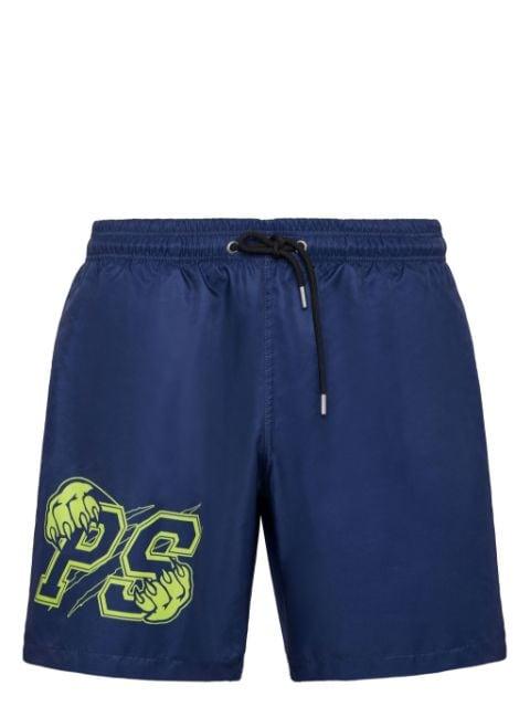 logo-print swim shorts by PLEIN SPORT