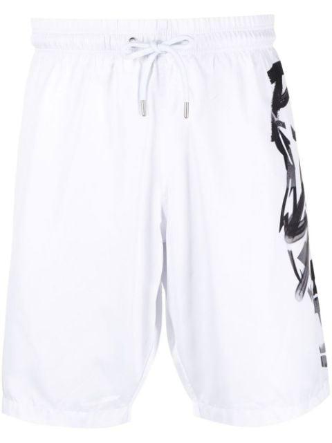 logo-print swim shorts by PLEIN SPORT