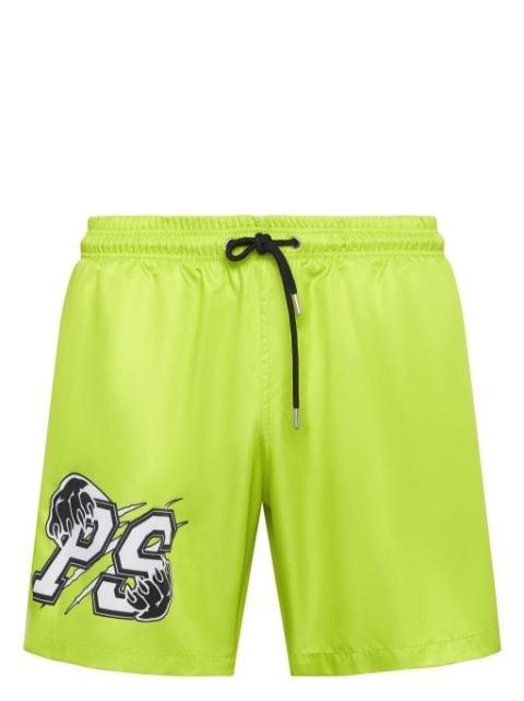 logo-print swim shorts by PLEIN SPORT