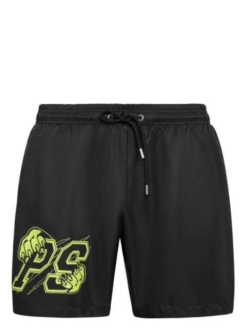 logo-print swim shorts by PLEIN SPORT
