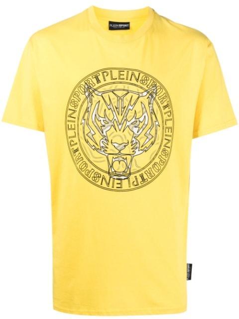 logo tiger-print T-shirt by PLEIN SPORT