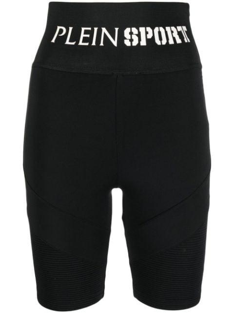 logo-waistband cycling shorts by PLEIN SPORT