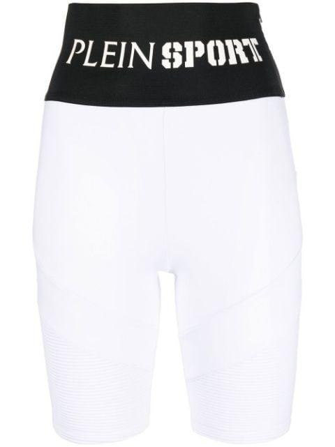 logo-waistband cycling shorts by PLEIN SPORT