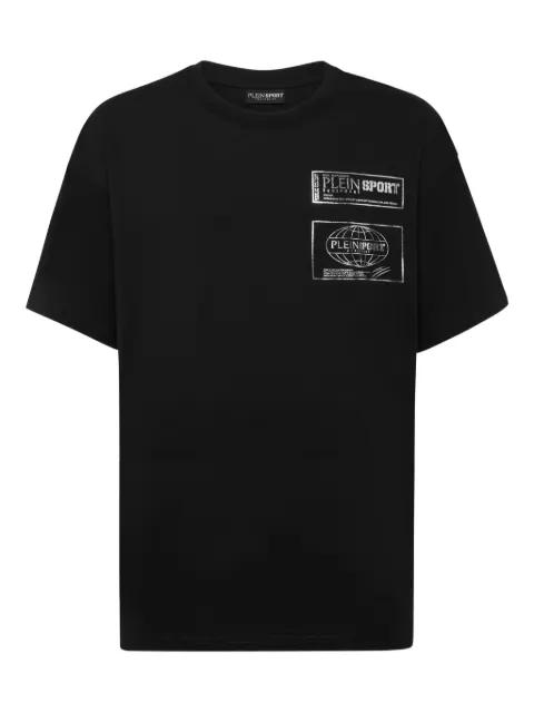 metallic-logo cotton T-shirt by PLEIN SPORT