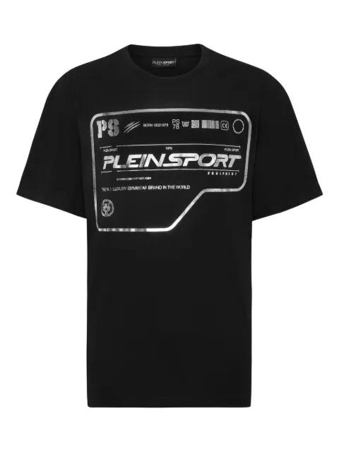 metallic-logo cotton T-shirt by PLEIN SPORT
