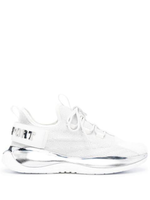 metallic-logo sneakers by PLEIN SPORT