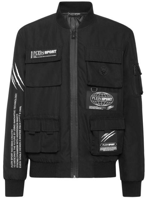 multi-pocket bomber jacket by PLEIN SPORT