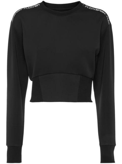 panelled cropped sweatshirt by PLEIN SPORT
