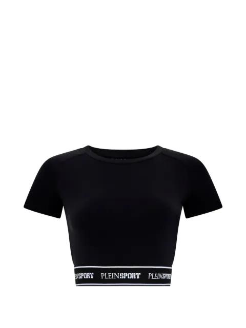 raglan lettering cropped T-shirt by PLEIN SPORT