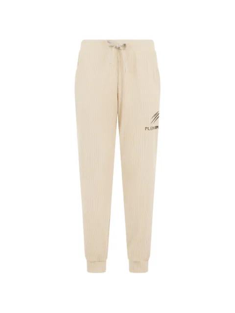 ribbed drawstring trousers by PLEIN SPORT