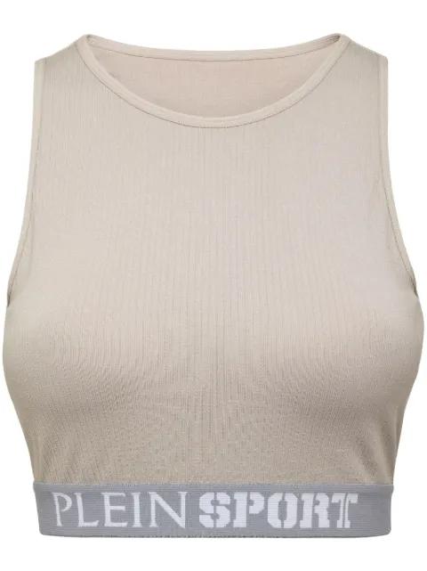 ribbed seamless training sports bra by PLEIN SPORT