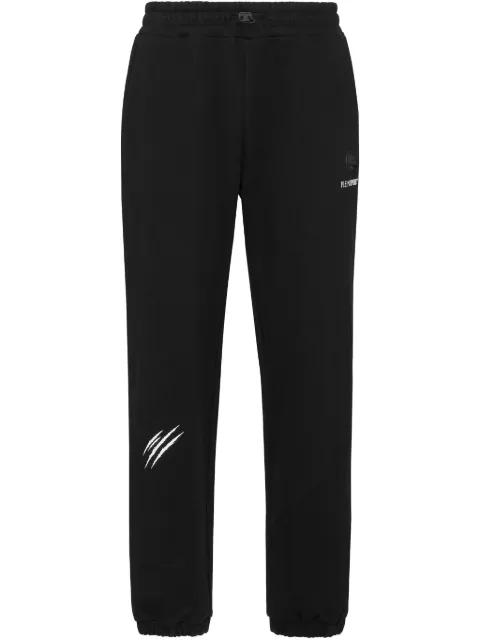 scratch-print track pants by PLEIN SPORT