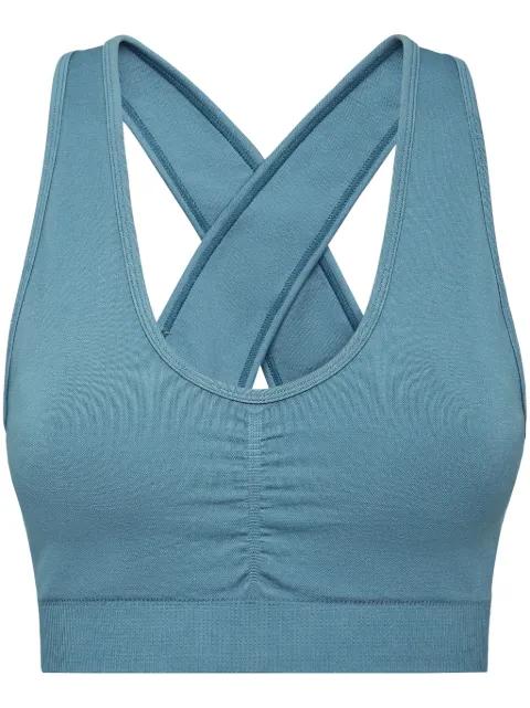 seamless wide-straps sports bra by PLEIN SPORT
