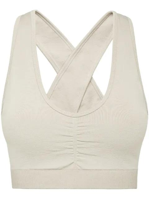 seamless wide-straps sports bra by PLEIN SPORT