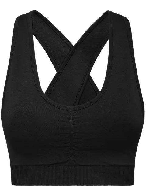 seamless wide-straps sports bra by PLEIN SPORT