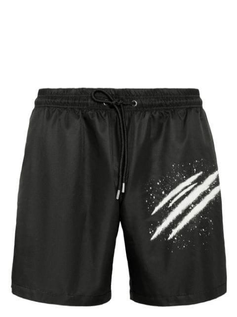spray logo print swim shorts by PLEIN SPORT