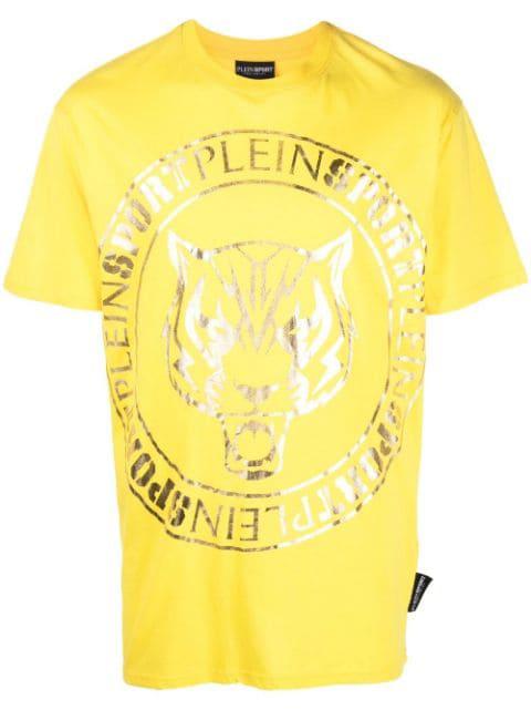 tiger-head logo-print T-shirt by PLEIN SPORT