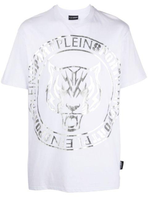 tiger-head logo-print T-shirt by PLEIN SPORT
