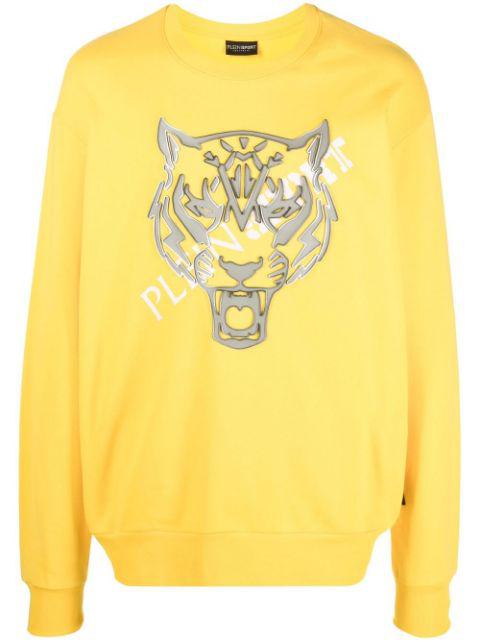 tiger-head long-sleeve sweatshirt by PLEIN SPORT