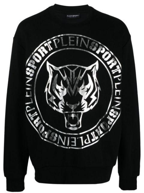 tiger logo-print sweatshirt by PLEIN SPORT