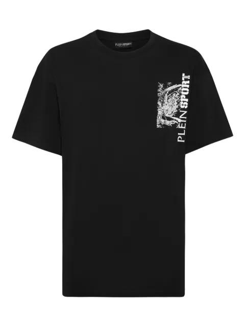 tiger-print cotton T-shirt by PLEIN SPORT