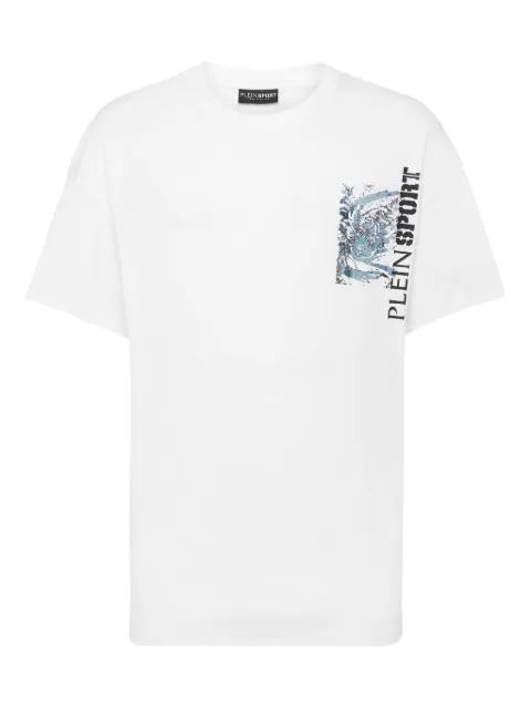 tiger-print cotton t-shirt by PLEIN SPORT