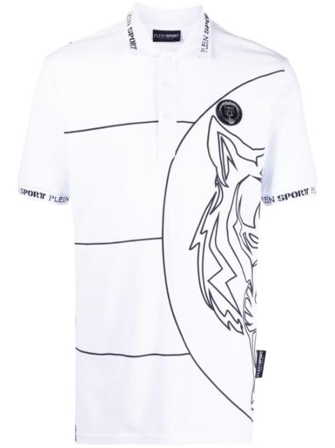 tiger-print polo shirt by PLEIN SPORT