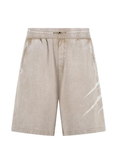 washed crackle-scratch shorts by PLEIN SPORT