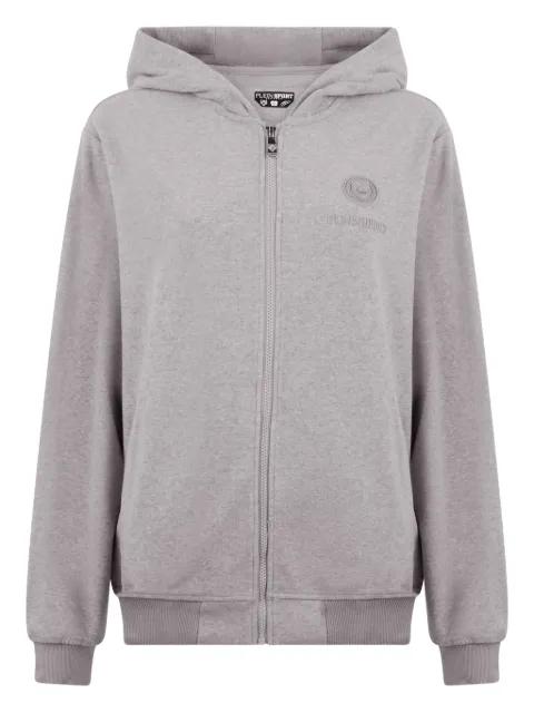 zip-up patch-detail hoodie by PLEIN SPORT