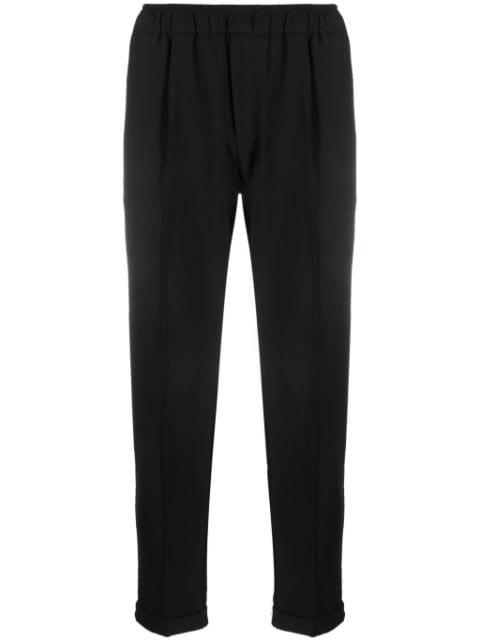 tapered-leg elastic-waist trousers by PMD