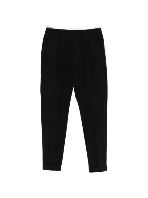 elasticated-waistband pressed-crease trousers by PMDS
