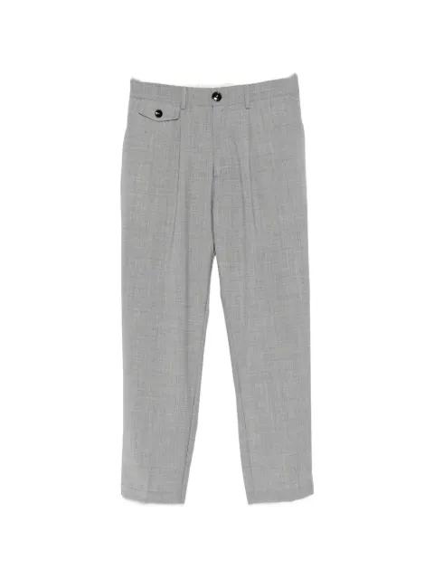 pressed-crease flap-pocket trousers by PMDS