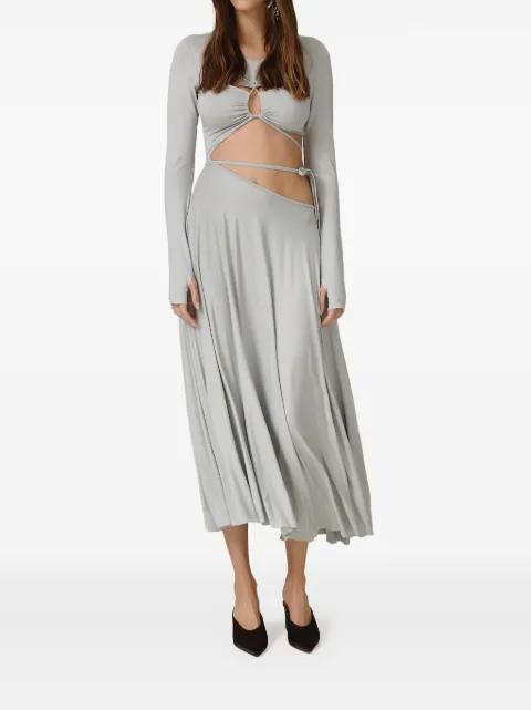 cutout long-sleeve midi dress by PNK