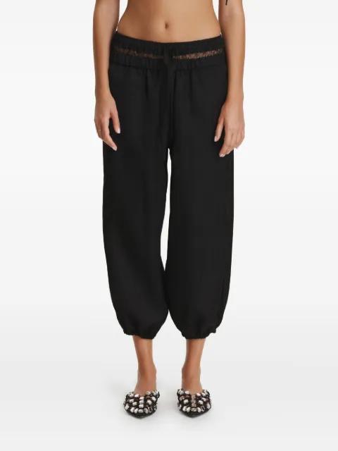 lace drawstring trousers by PNK