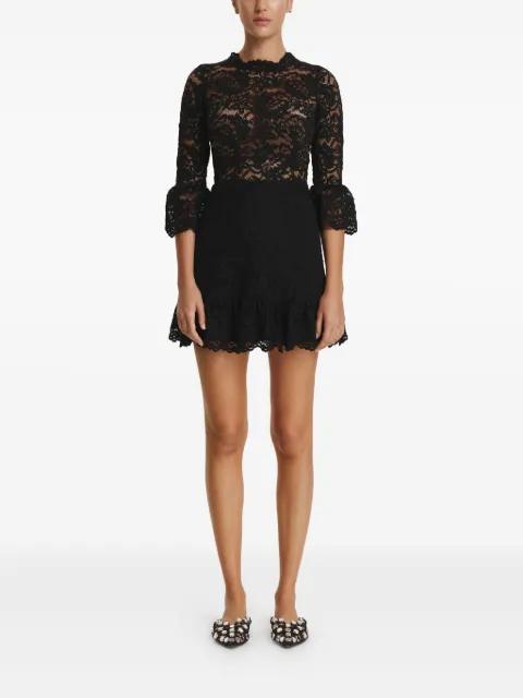 lace ruffled mini  dress by PNK