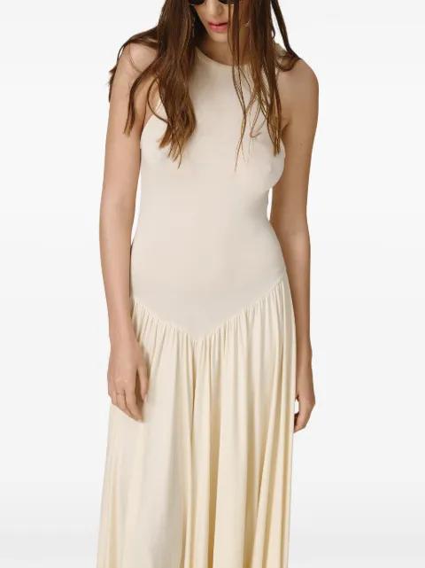pleated maxi dress by PNK